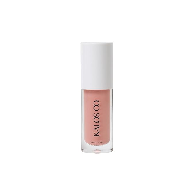 Tinted Lip Oil with Tallow & Lanolin – Hydrating Balm-Gloss Hybrid with Cherry Seed Oil & Castor Oil – Natural Mineral Pigments, Nourishing Moisture, Non-Sticky Shine (5 Shades) (Blossom)