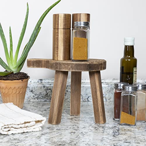 Creative Co-Op Fir Wood Pedestal - color: Natural, size: Round, style: Round