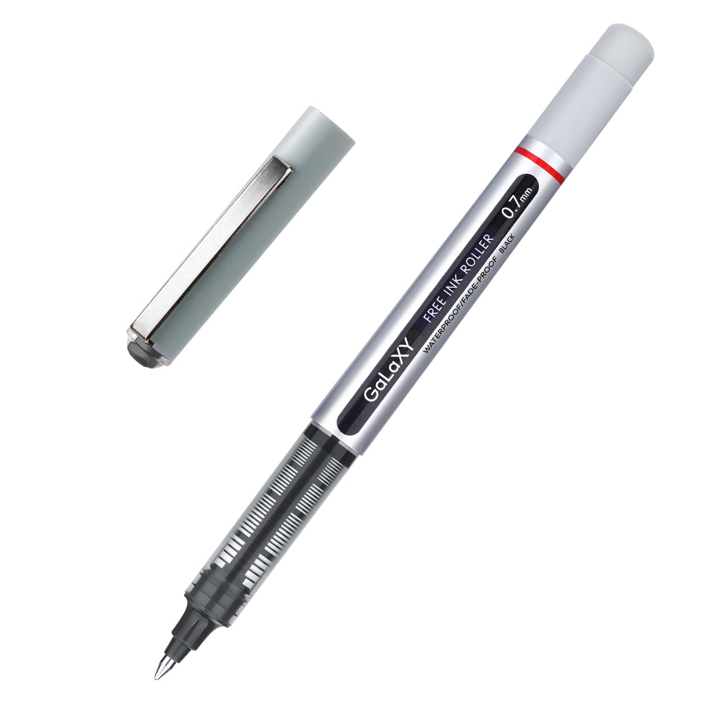 EYEYE Black Rollerball Pens 12 Pack 0.7mm Medium Point Fine Tip Pens Quick Dry Liquid Ink Pens Smooth Writing Pens for Journaling Note Taking Office School Supplies