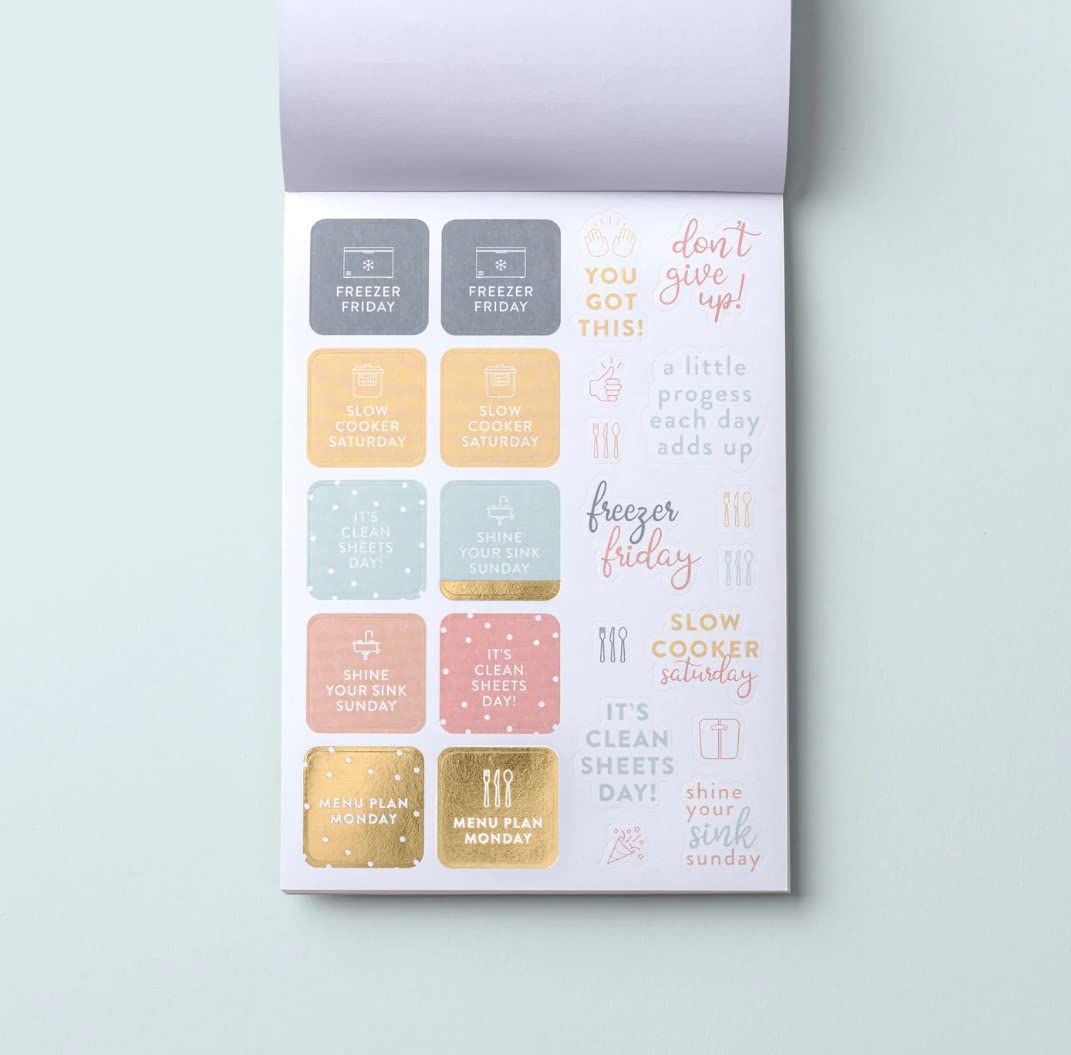 Passionate Penny Pincher Home Planner Sticker Book 1st Ed | Pack of 15 | 766 Total Stickers | Assorted Sizes | 5x7 Sheets | Gold Foil Stamping | Fun Stickers for Home Planners, Journals and More