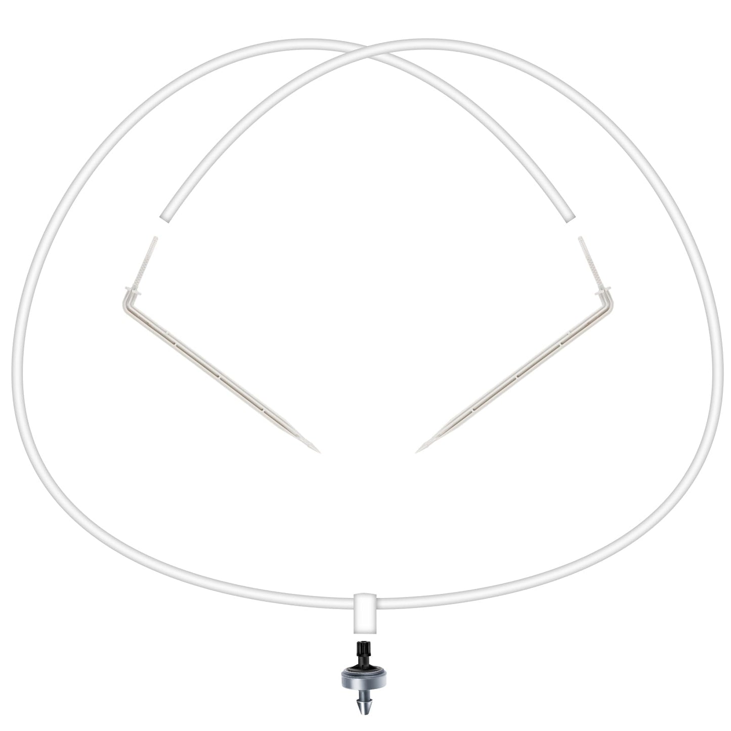 Netafim 2-Way Multi-Outlet Dripper Assembly with Angle Arrow Stakes, 1 GPH, Bundle of 10 (48 Inches)