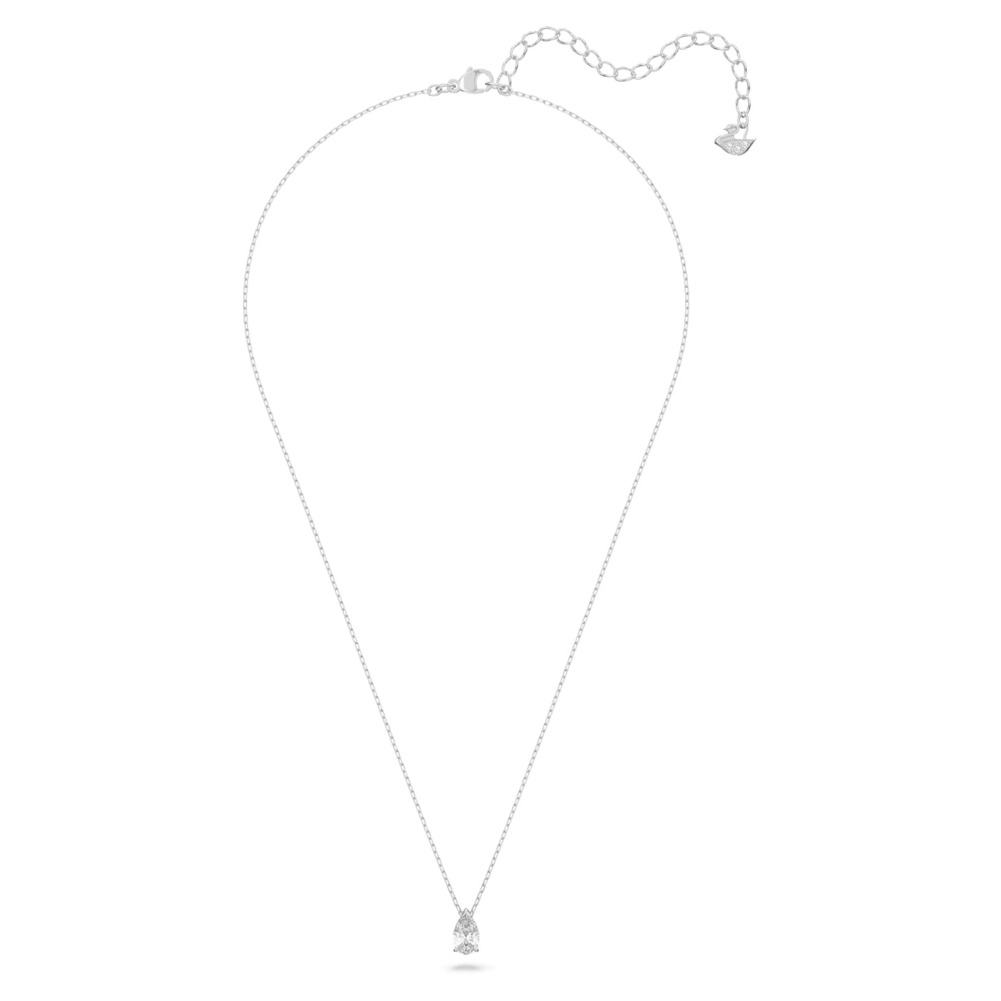 SWAROVSKI Attract necklace, White, Rhodium Finish