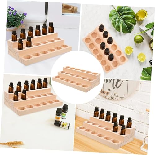 3 Tier Wooden Essential Oil Organizer Essential Oils Racks Display Stand Tabletop Storage Rack for 5-20ml Bottles Organizers and Storage Shelf Box Display for Essential Oils - style: 3 Layers