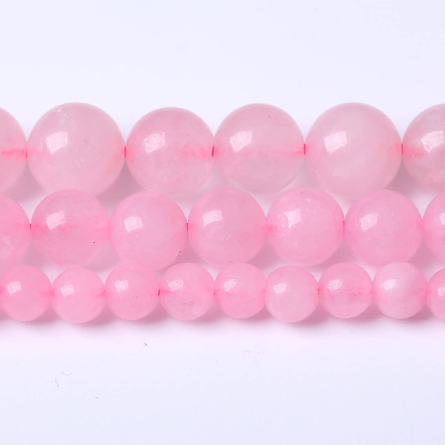 60PCS 6MM Beads Natural Rose Stone Pink Crystal Quartz Gemstones for Jewelry Making DIY 15Inches