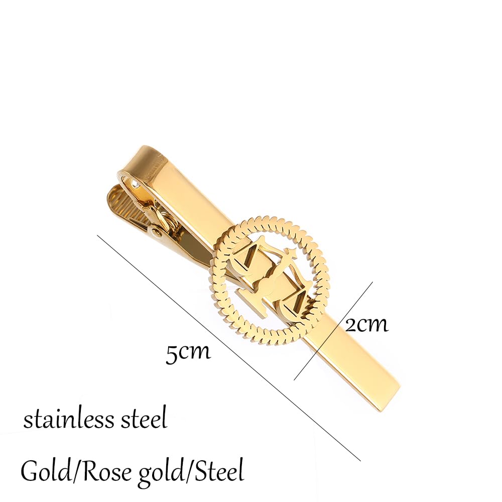 Metal Balance Badges Suit Brooch Libra Scales Brooches For Men (silver tie clip)