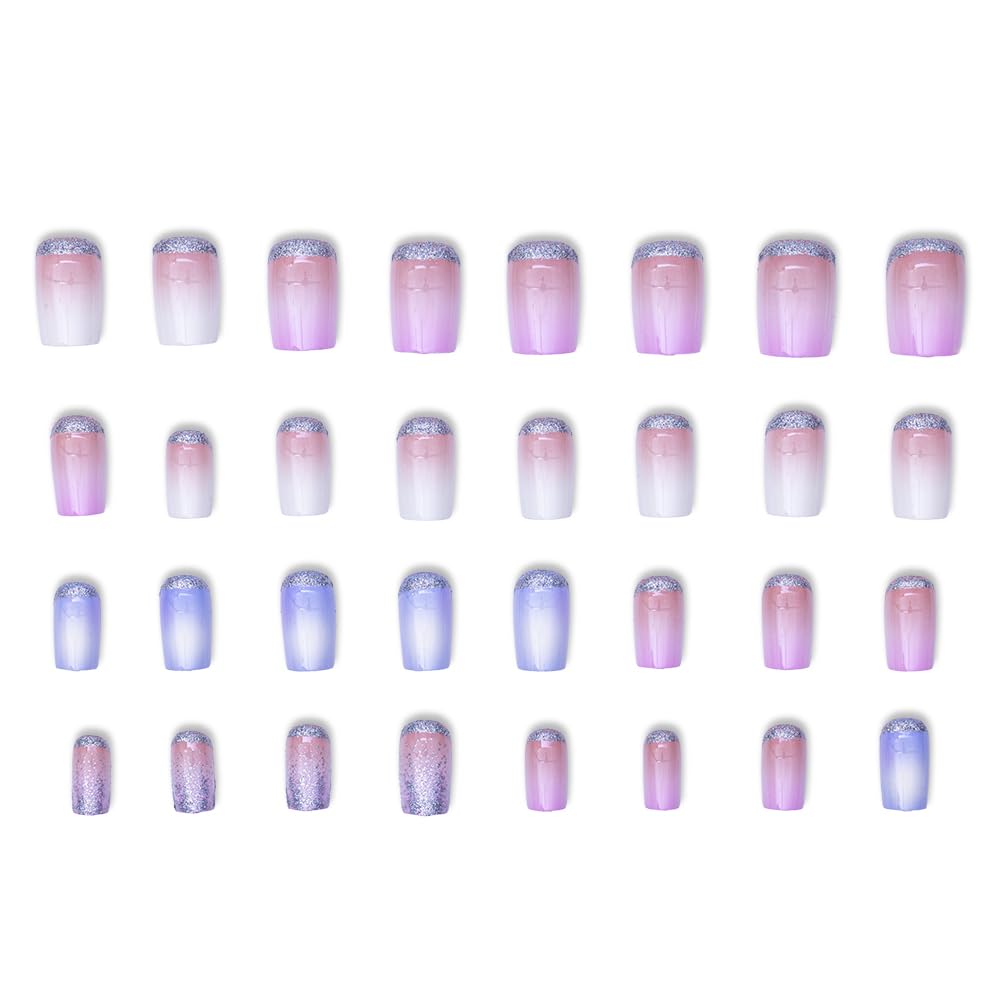 YN Young Nails Press On Nails - Glue On Fake Nails for Women,Medium Oval Shape, Includes Nail Glue, File, Tabs, Quick and Easy Application (Moonbeam Fade)