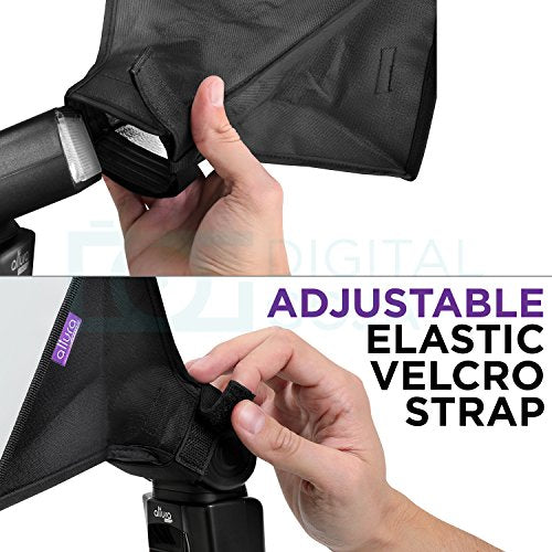 Flash Diffuser Light Softbox 9x7” by Altura Photo (Universal, Collapsible with Storage Pouch) for Canon, Yongnuo and Nikon Speedlight - size: 9x7"