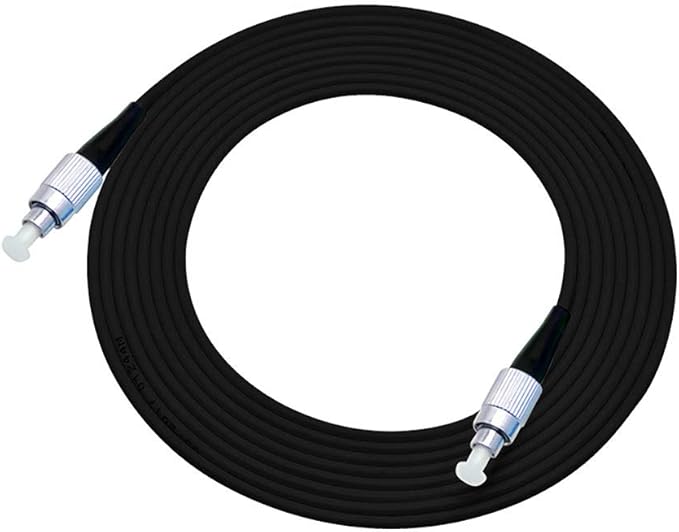 Jeirdus 300M FC Outdoor Armored Simplex 9/125 SM Fiber Optic Cable Jumper - Optical Patch Cord, 300Meters (985ft) Singlemode