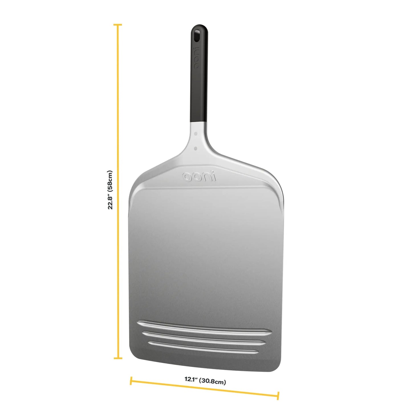 Ooni 12” Compact Pizza Peel - Aluminum Metal Pizza Peel 12 Inch, Lightweight Pizza Turning Peel with Handle, Pizza Oven Accessories