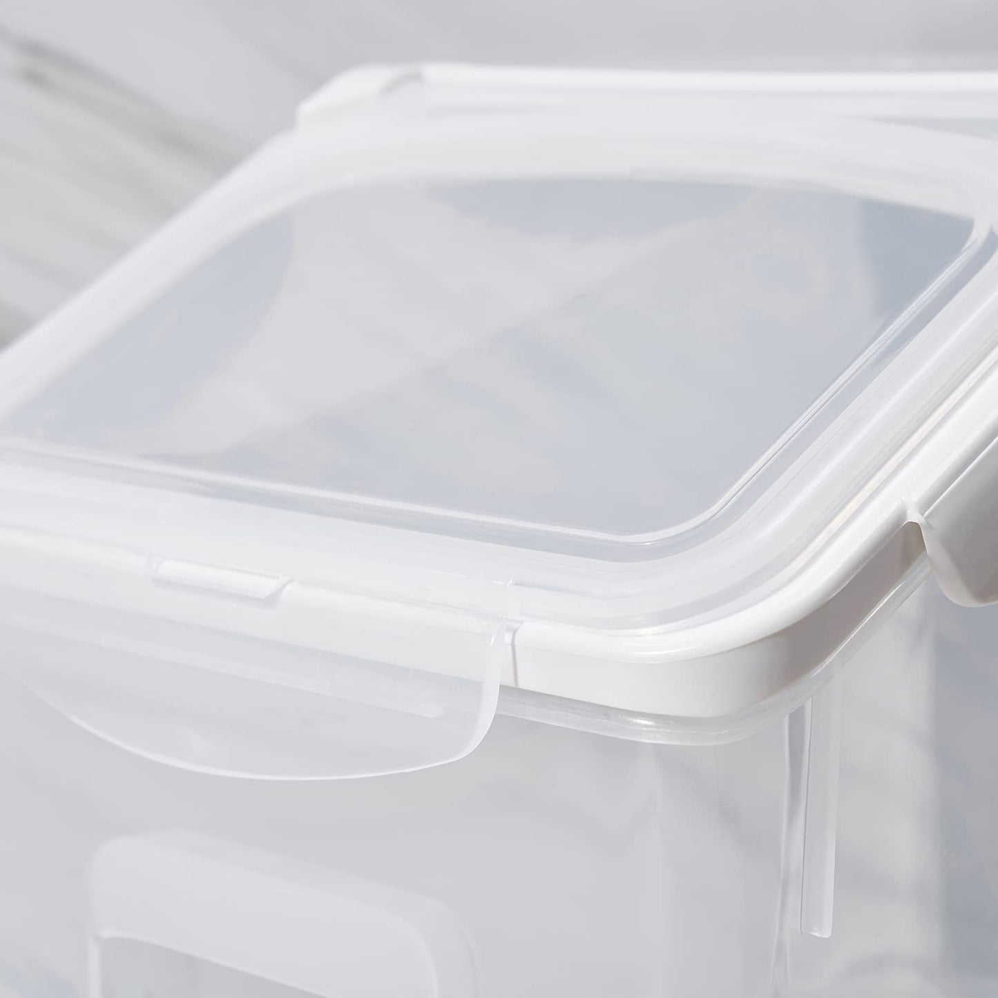 HANAMYA 10 Liter / 20 lbs Rice Storage Container with Measuring Cup, BPA free, For Rice | Grain | Pet Food | Flour, 2 counts, Clear