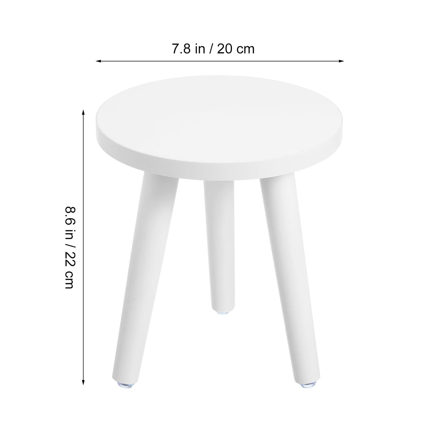 Cabilock Indoor Plant Stand, Wood Plant Table Stand, Boho Sturdy and Stable Flower Pot Holder, Single Bonsai Stool Holder Tall, Corner Modern Decor (White)