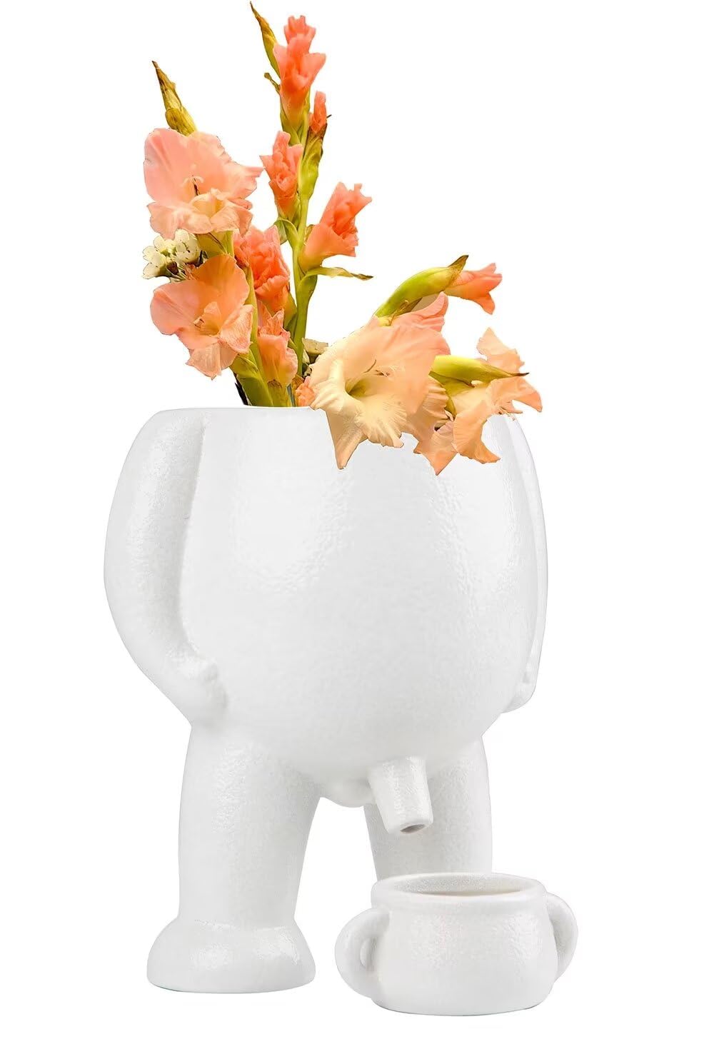ZIGFRUIT Piss Pot Planter - Peeing Plant Pot, Funny Vase Home Decor (White)