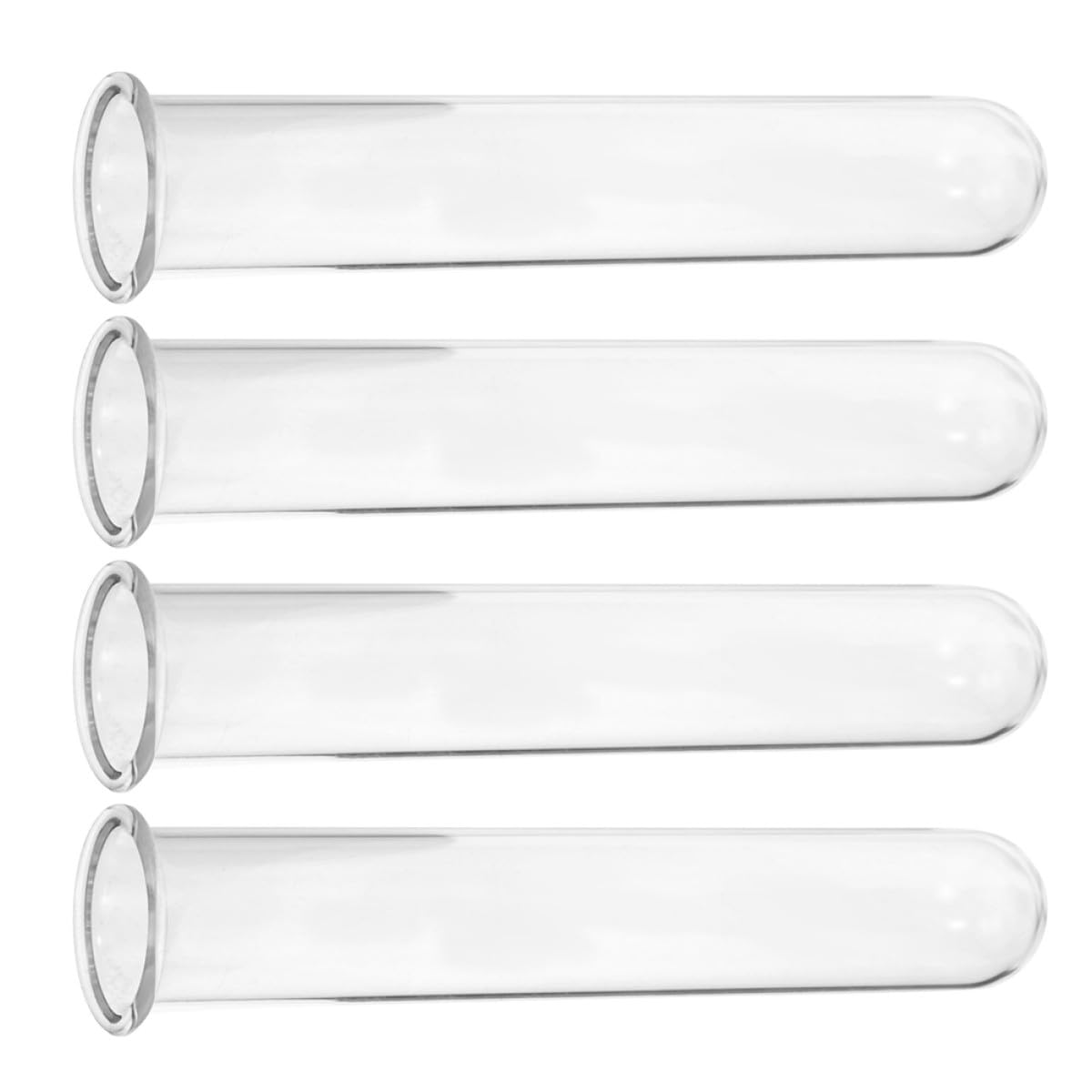 GAROZATION 4pcs Glass Hydroponic Vase Test Tubes 2.5x3x18cm Desktop Propagation Station Plant Terrarium Tubes Glass Planter for Home Décor
