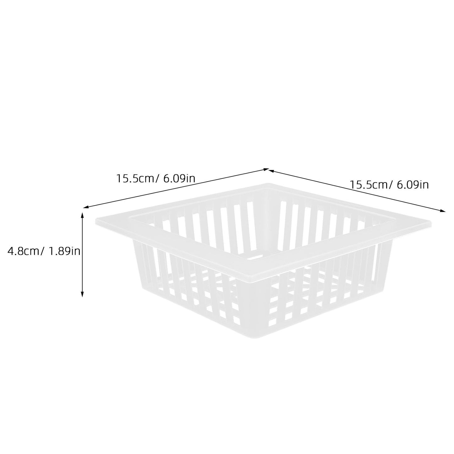 Totority Hydroponic Mesh Net Pots 10 Pack 6.10In Square Planting Baskets with Drainage Holes for Vegetables Flowers Orchids Tomatoes Peppers Reusable Garden Mesh Cups for Home Gardening