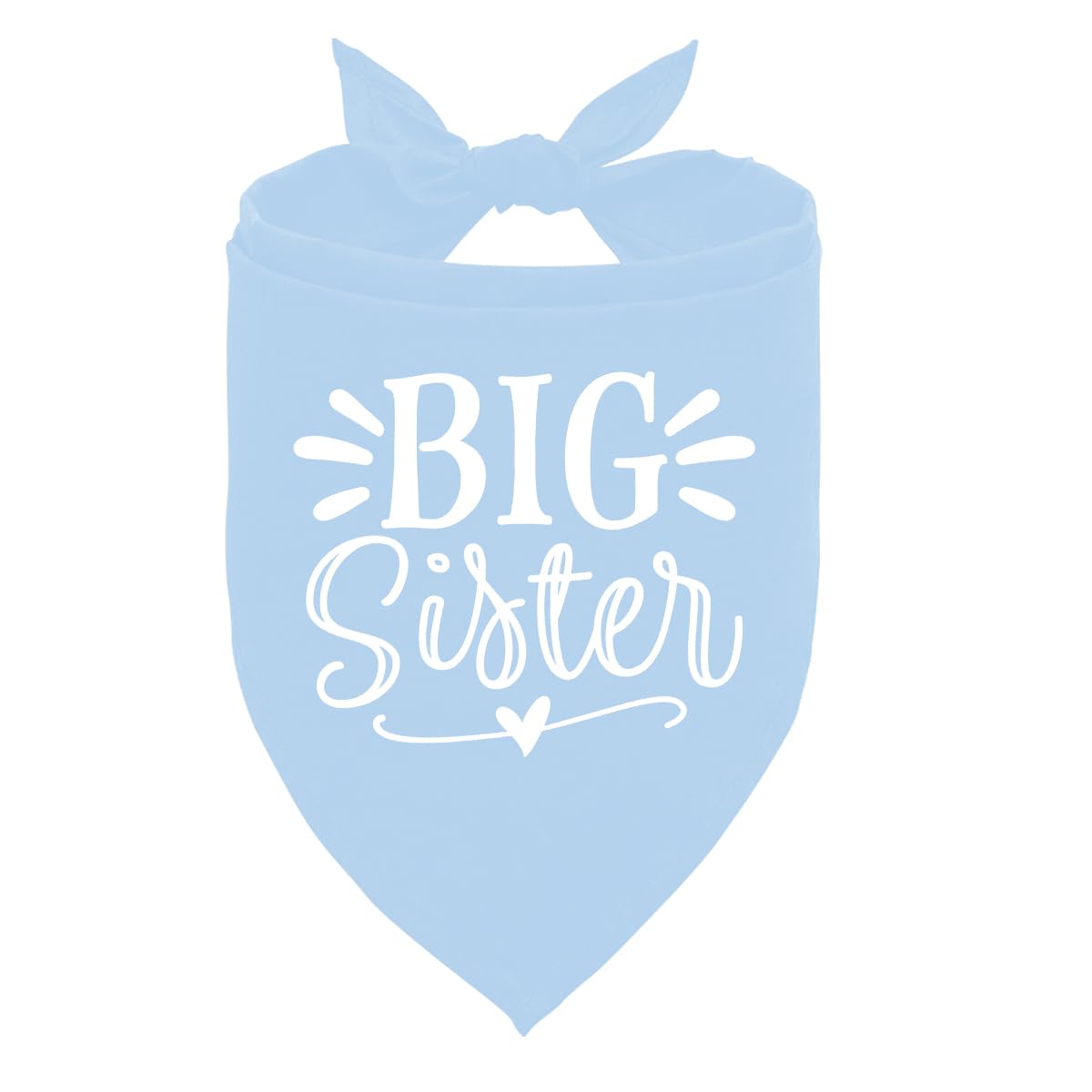 Big Sister Dog Bandana, White Pet Triangle Scarf Accessories, Pet Bandana for Large Dogs, Baby Announcement Dog Bandanas (L)