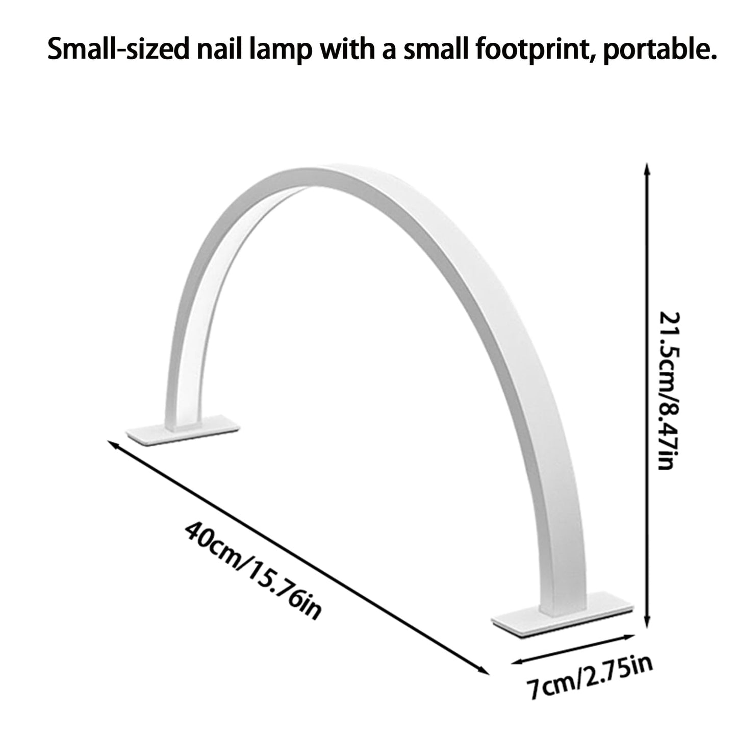 ZIRIKEDAI Half Moon Nail Table Lamp for Perfect Salon Lighting and Craft Illumination Stylish Half Round Light for Nail Art and DIY Projects Ideal Lighting Solution for Beauty and Craft Enthusiasts