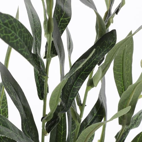 Simulation Olive Leaf Stem, 4-Prong Plastic Olive Branch for Flower Arrangements and Photography Props, Artificial Greenery Decor for Home and Event Styling