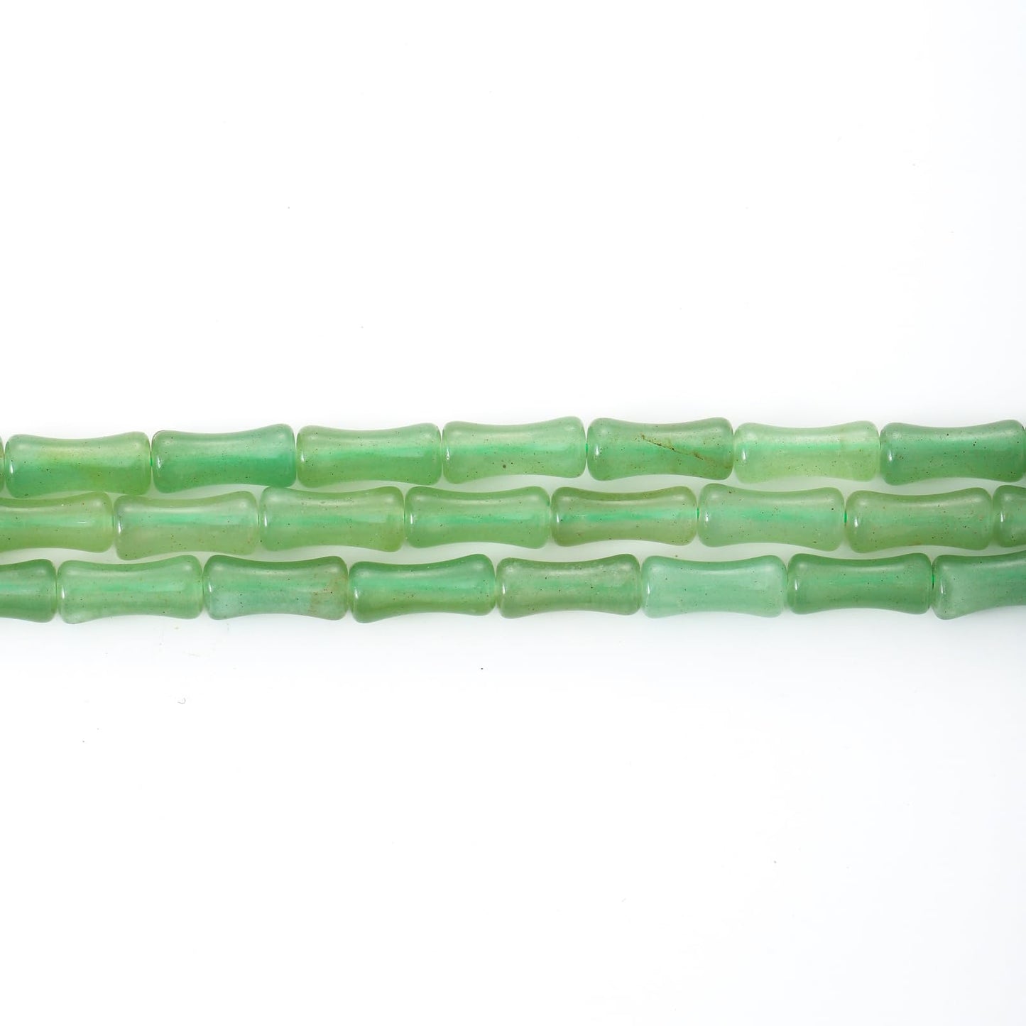 5x12mm Natural Green Aventurine Stone Bamboo Shape Gem Healing Energy Loose Spacer Beads for DIY Necklace Bracelet Earring