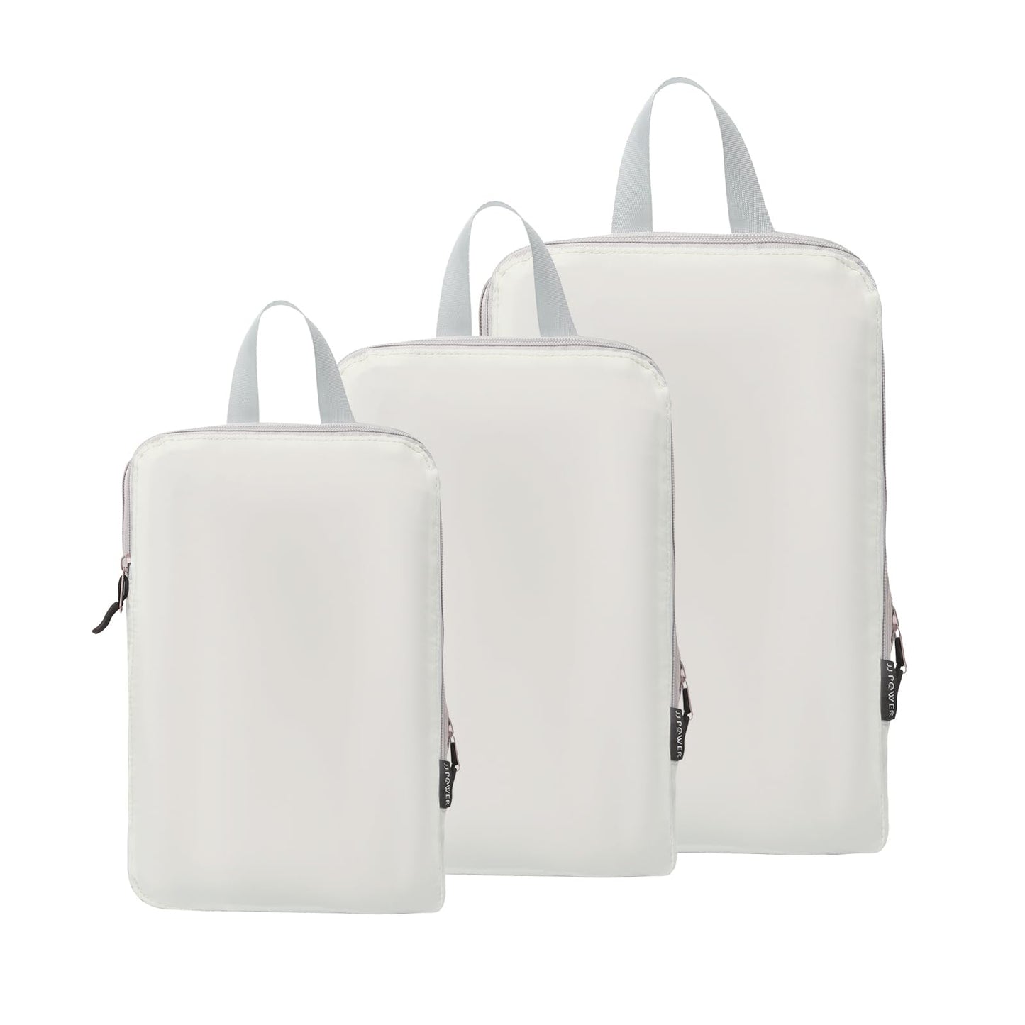 JJ Power 3 Set Lightweight Compression Packing Cubes for Suitcases, Travel Essentials Expandable Packing Cubes Organizer for Carry on Suitcases(Cream)