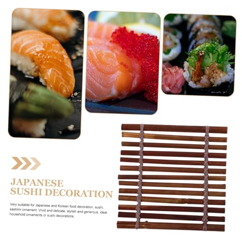 Healifty Japanese Sashimi Plate Decoration Bamboo Sushi Serving Tray Elegant Design for Food Photography and Appetizer Presentation