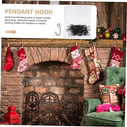 ABOOFAN Christmas Tree Decor Hooks 120pcs Stocking Holders Metal Iron Hangers Xmas Decor Hooks Ornament Hangers for Decorations