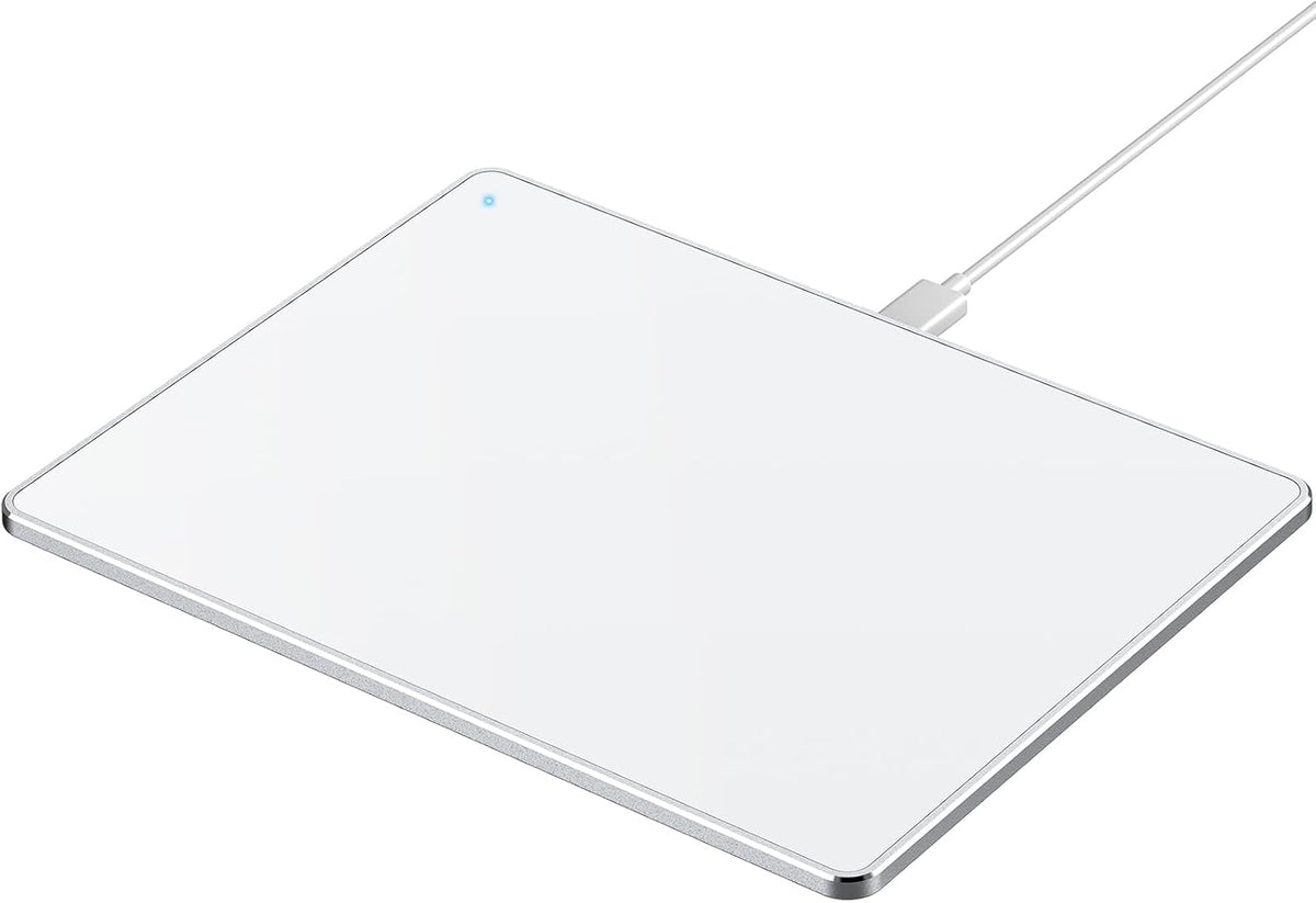 Wired Trackpad for Windows 10/11, High-Precision Multi-Touch Portable Trackpad Mouse with Multi-Gesture, Ultra Slim Aluminum USB Wired Touchpad Mouse, Compatible with PC Laptop Computer - Silver