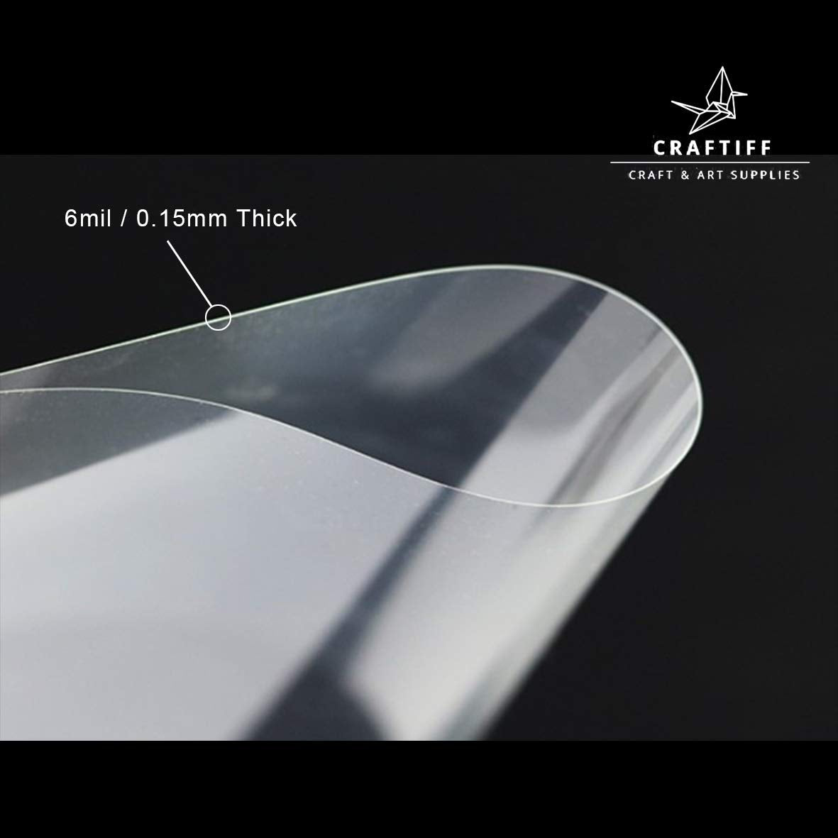 30 Pieces 6 mil Extra Thick Blank Stencil Film Mylar Template Sheets Clear Acetate, 12 x 12 Inches by Craftiff