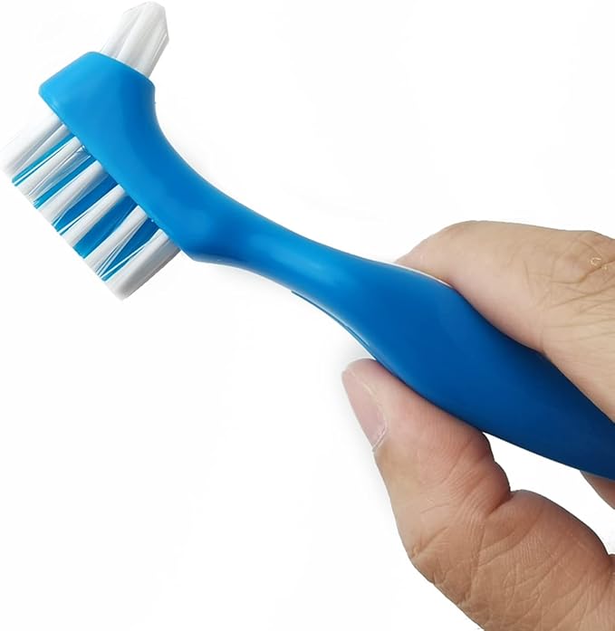 GXXMEI 12PCS Denture Toothbrush Hard/Soft Double Bristle for False Teeth Brush