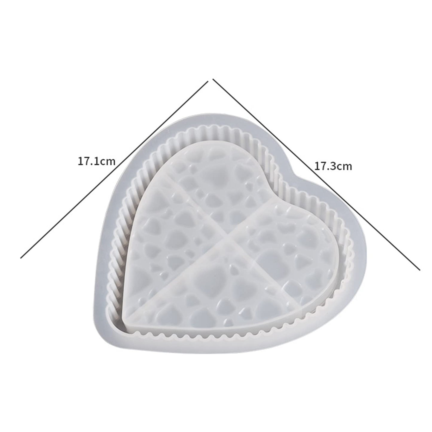 Ashtray Resin Casting Heart Shape Silicone Handcraft Jewelry Dish Plate Epoxy Mold Home Decor Tool Heart Tray Silicone Mold