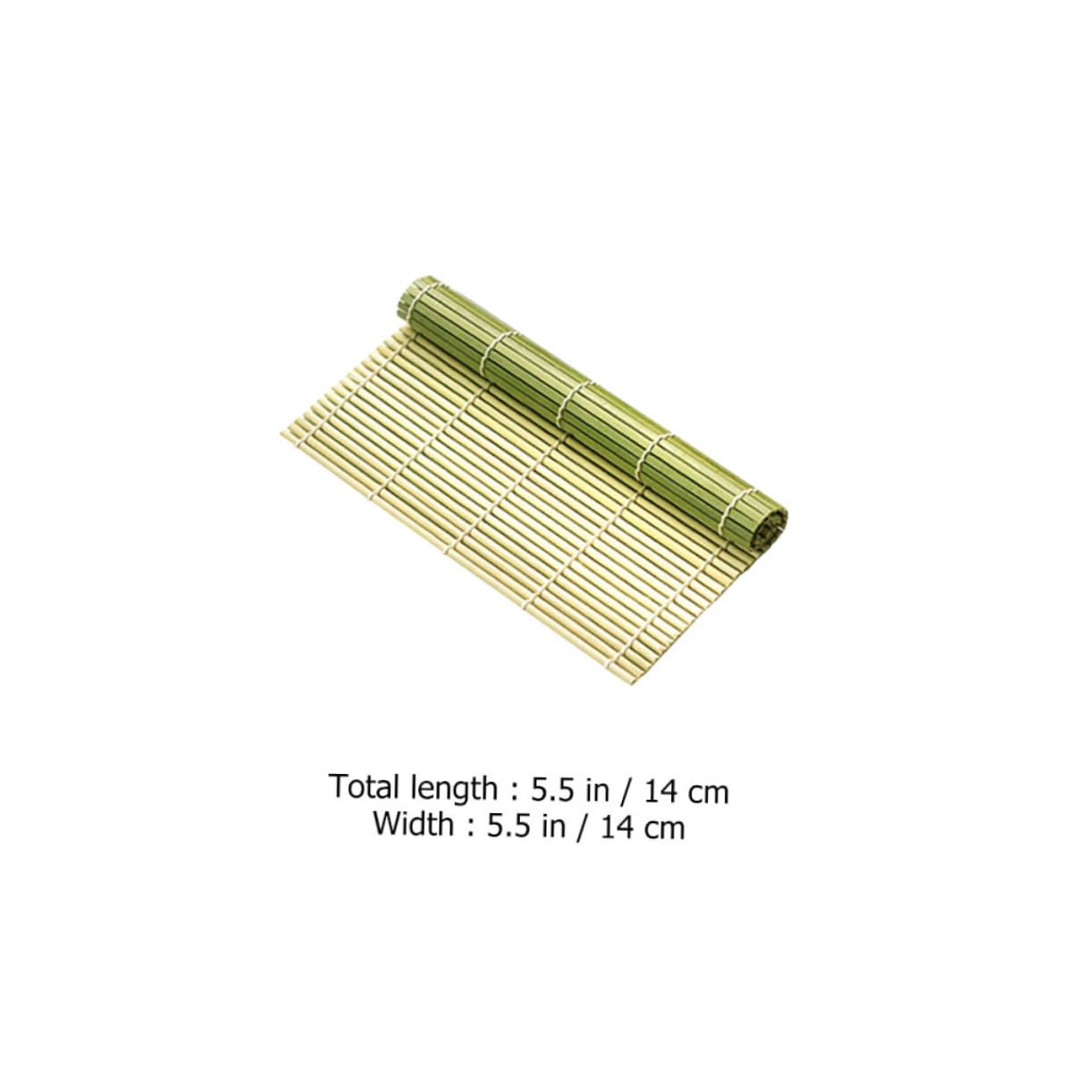 Kichvoe Bamboo Sushi Roller Mat 5.5 Inch Sushi Bamboo Mat for Diy Making Non-Stick Roller Kitchen Tool for Home and Lover