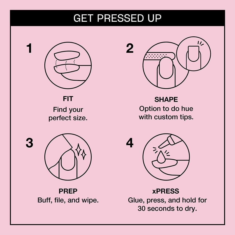 OPI xPRESS/ON Editor in Chic | Velvet Pink Long Almond Press On Nails | With Nail Glue | Long Lasting, Reusable, Non-damaging