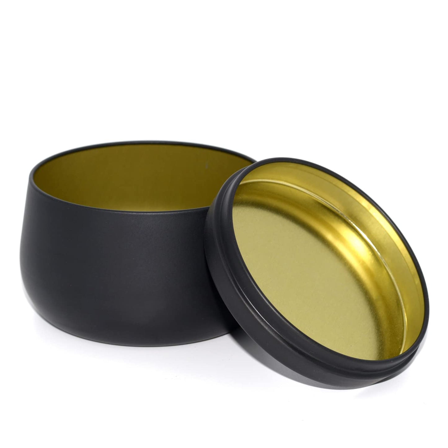 8oz Candle Tins 24 Pieces,Candle Jars Candle Containers with Lids, 8 oz, for Candles Making, Arts & Crafts, Storage, and Gifts (BLACK 12PCS+GOLD 12PCS)