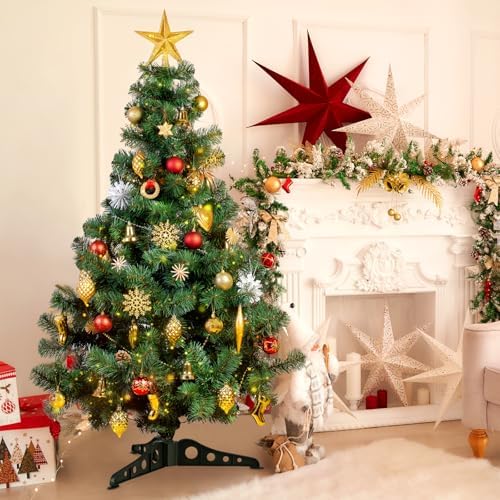 PartyKindom Christmas Tree Stand: Artificial Tree Stand Replacement Xmas Base Folding and Detachable Christmas Ornament Holder Universal Plastic Base 0.75in Diameter