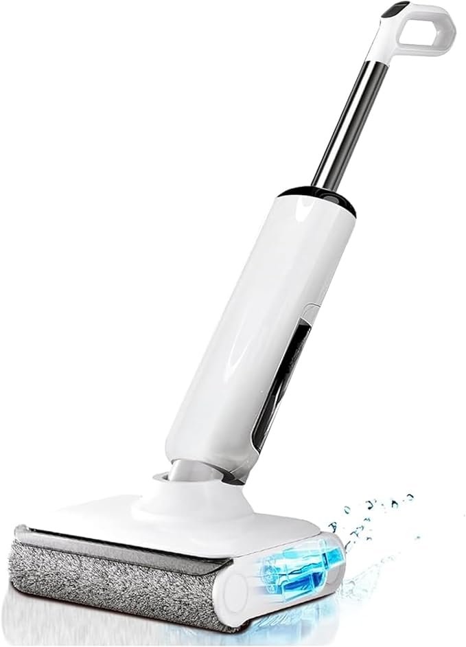HABIUBIU Wet Dry Vacuum Cleaner, 180° Lay-Flat Cordless Vacuum Mop Combo with Edge Cleaning, All-in-One Floor Cleaner for Hard Floors, Self-Cleaning, 45mins Runtime, LED Display, Voice Prompts