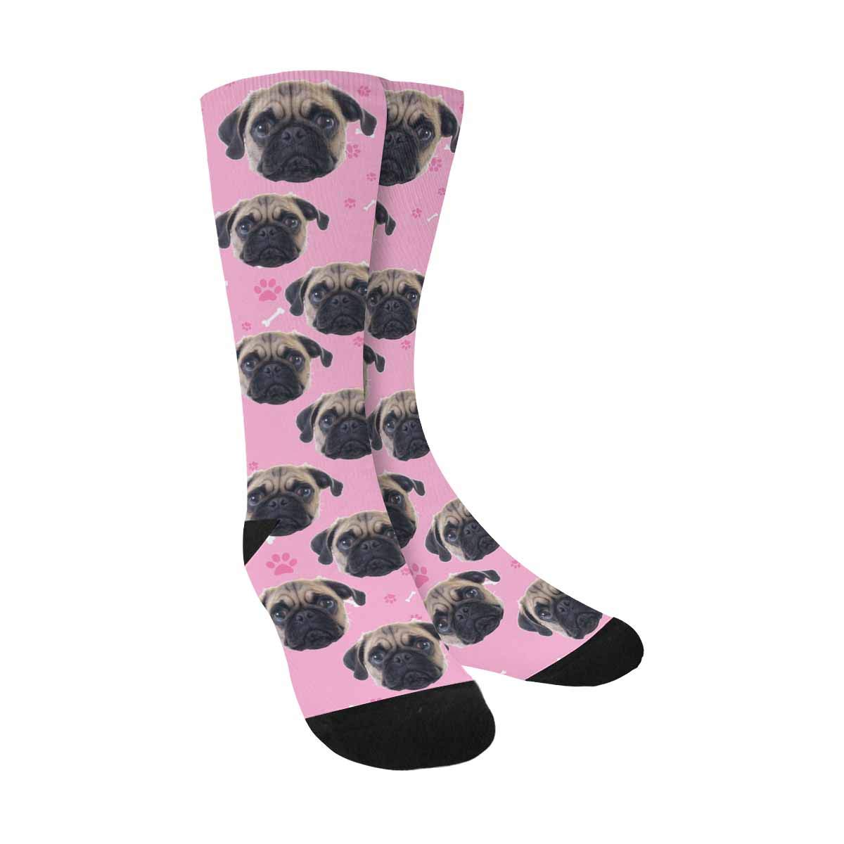 Custom Personalized Tie Dye Socks With Face - Funny Customized Socks for Men and Women Dog Lovers