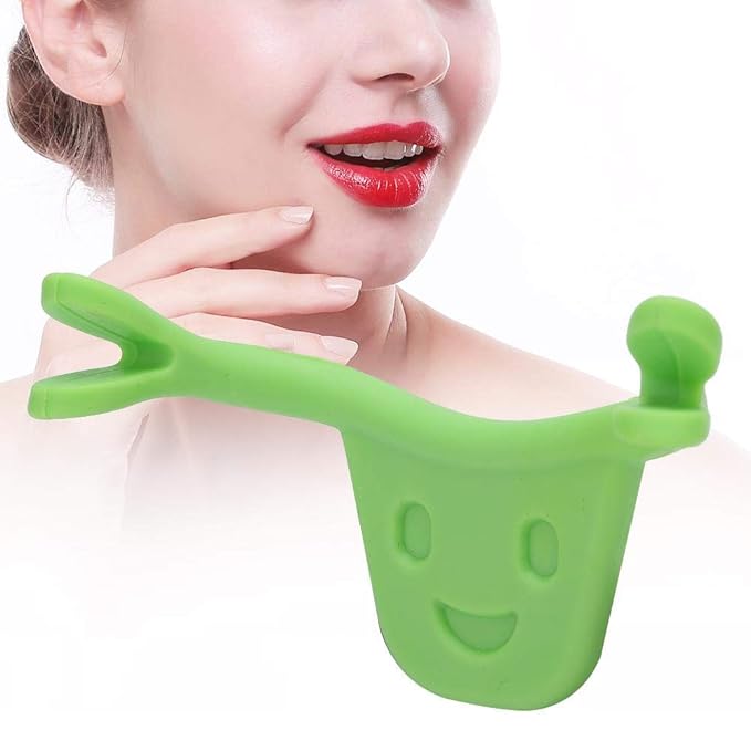 Smile Corrector, Face Trainer Smile Beauty Maker Trainer Forming Mouth Exerciser Training Mouth-shape Exercise Device for Lip Tattoo(Green)