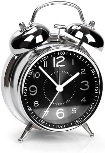 AYRELY?? Super Loud Alarm Clock for Heavy Sleepers Adults, Metal 4.5 Inches