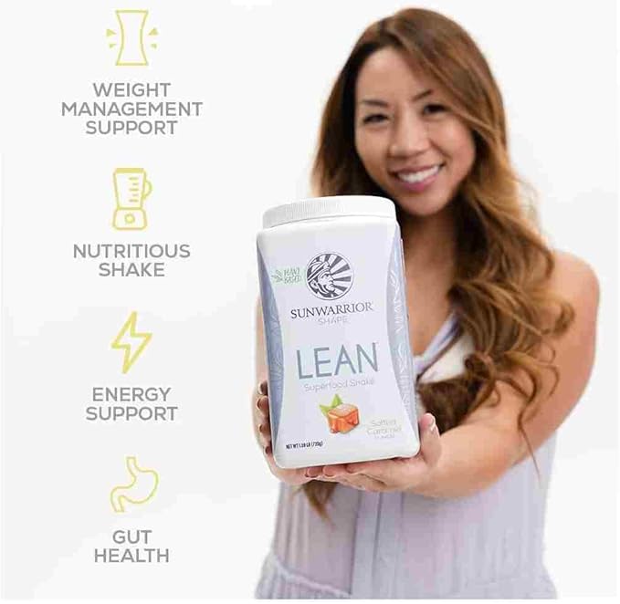 Vegan Protein Superfood Shake Meal Replacement Organic Protein Supplement | Gluten Free Non-GMO Dairy Free Sugar Free Low Carb Plant Based Protein | Caramel 20 Servings | Shape Lean by Sunwarrior