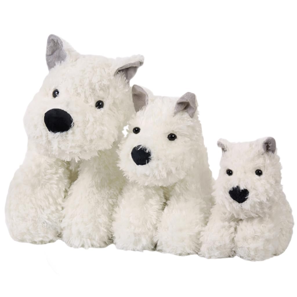 NCAIUNAE Adorable West Highland White Terrier Dog Plush Toy - 11.8" Soft Stuffed Animal Toy, Kid's Best Friend