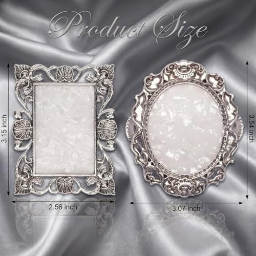 Nail Art Plate, 2 Pcs Nail Mixing Palette Polish Color Mixing Plate Nail Holder Nail Art Display Board, Nail Art Display Tools Photography Props(Sliver) - color: Silver/Two Pieces