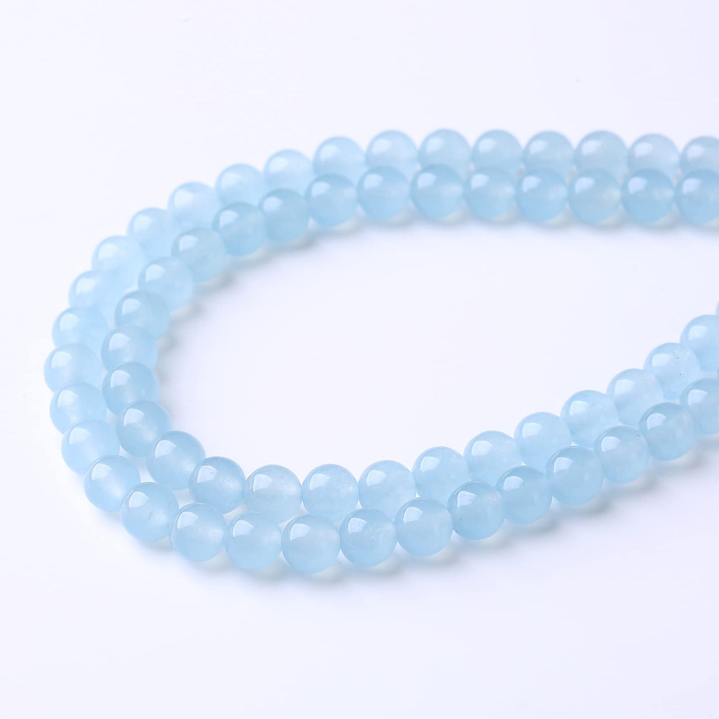 60PCS 6MM Natural Cyanihalite Loose Stone Beads for Jewelry Making DIY Energy Stone Healing Power Bracelet 15"