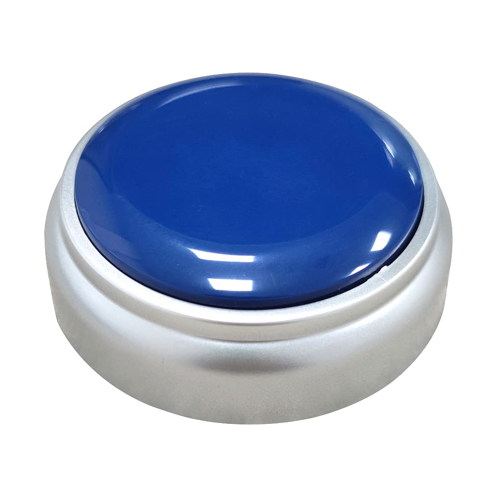 NESIGHTION Talking Buttons,Voice Recorder Button,30 Second Recording,Talking Buttons,Record Sound Button for Gift Education, Easy Button,Funny Office Gift,Interesting ButtonsIncludes (Blue+Silver)