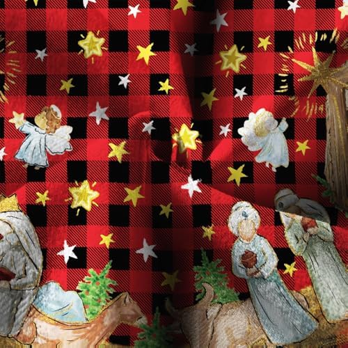 Christmas Nativity HOLY Night Tree Skirt 48 Inches
