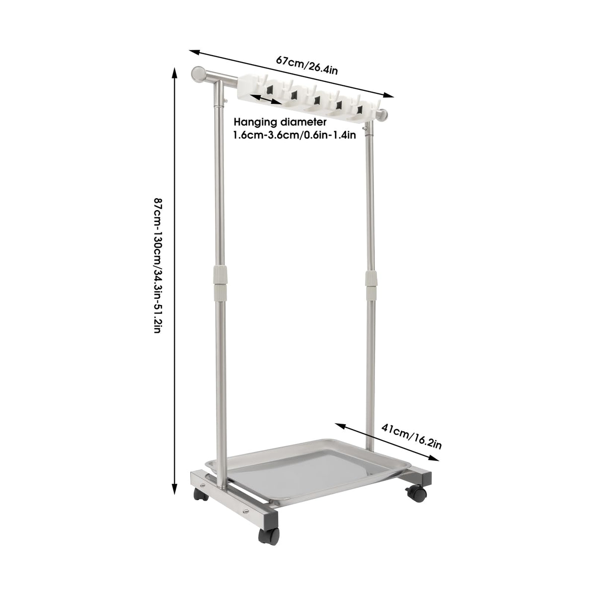 Mop and Broom Holder Wall Mount Tool Organizer