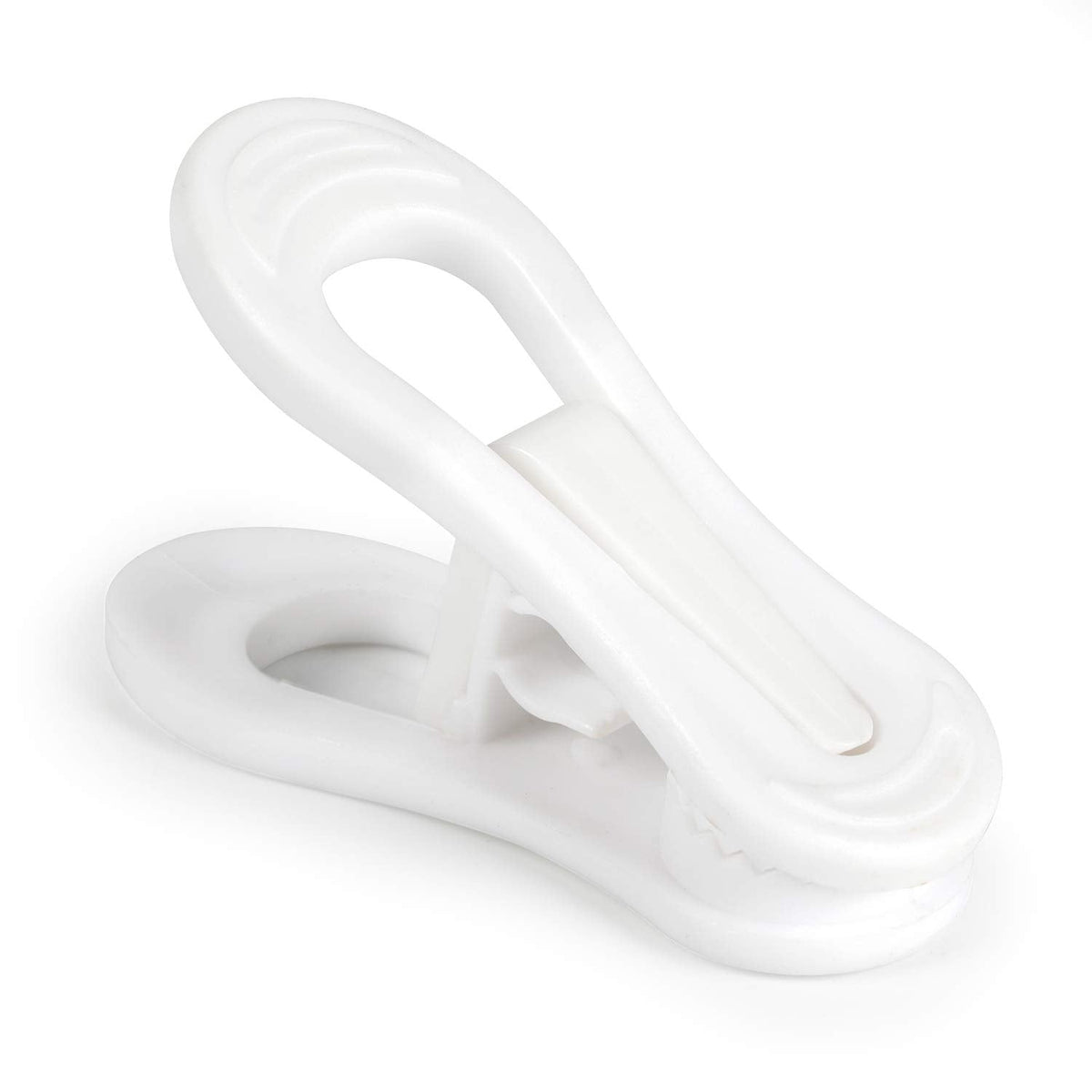 White Plastic Hanger Clips (24 Count)