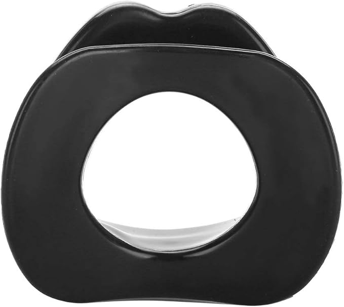 Face Slimmer Lip Trainer Silicone Face Lifting Lip Exerciser Mouth Muscle Tightener Tightening Anti Wrinkle Anti Aging Oral Exerciser Facial Slimmer Tool (Black)