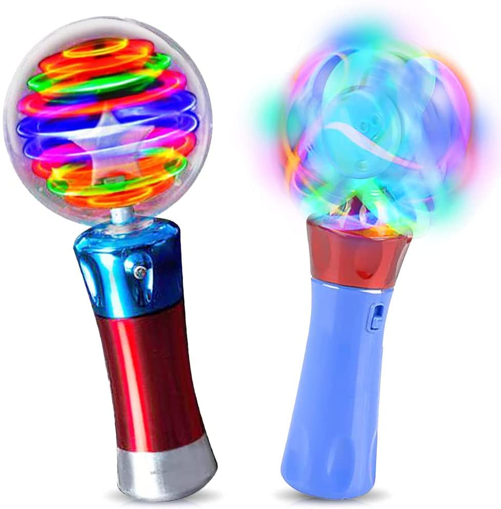 ArtCreativity Light Up Orbiter And Wand, Flashing LED Wands for Boys and Girls with Thrilling Colors, Batteries Included
