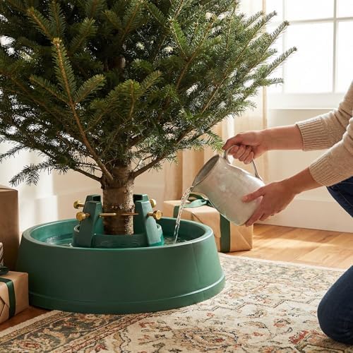 Jack Post Medium Plastic Real Christmas Tree Stand (8 ft) – Base for Live Trees – Small Christmas Tree for Real – 9 Ft Stand Alternative – Pack of 3