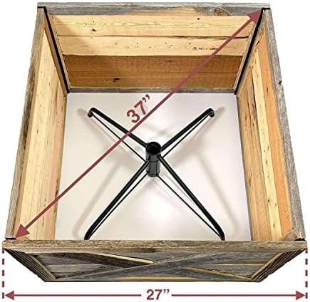 BARNWOODUSA Christmas Tree Collar or Box Made of Reclaimed Wood – Rustic Tr