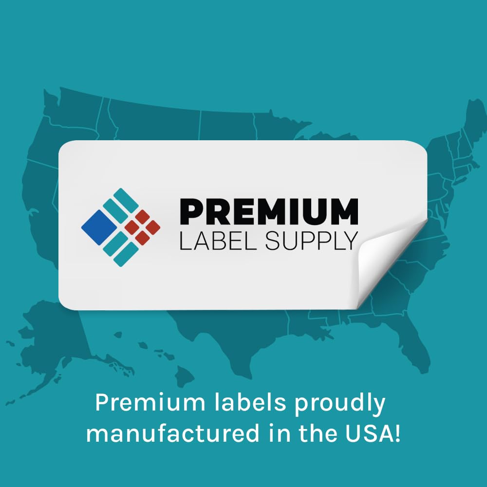 Premium Label Supply Glossy White Sticker Round Labels – 3" Circle – (6 per Sheet) (Glossy White for Laser Only, 60 Labels)